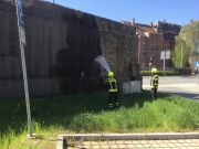 Brand Schallschutzmauer